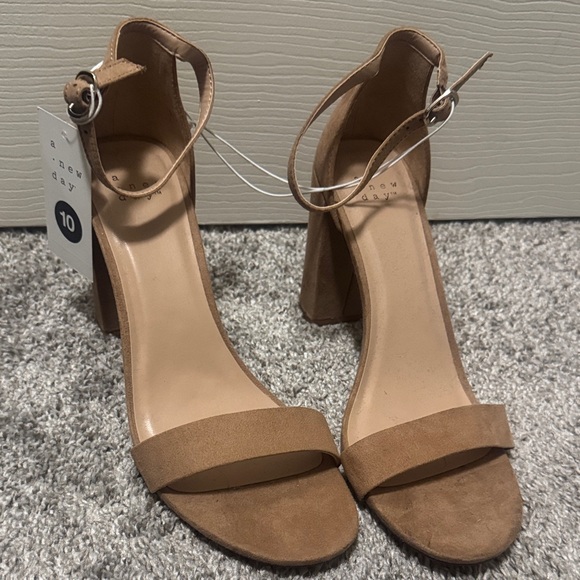 a new day Shoes - A New Day Women's Brown Ankle Strap Heels